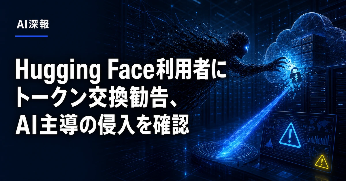 Hugging Face利用者にトークン交換勧告、AI主導の侵入を確認
