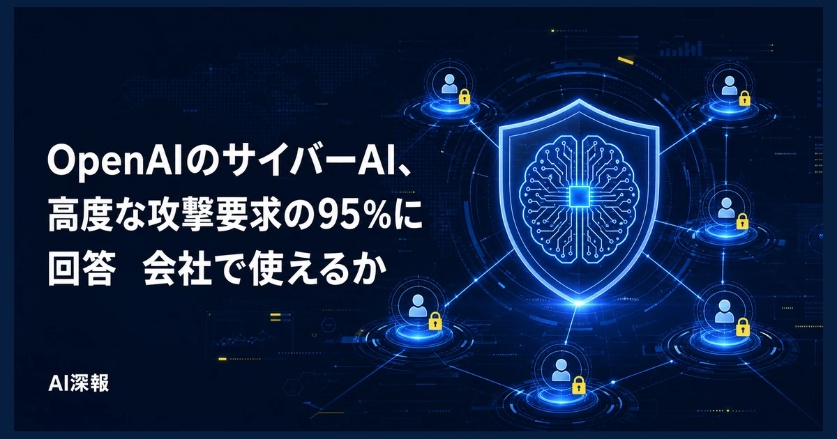 OpenAIのサイバーAI、高度な攻撃要求の95％に回答　会社で使えるか