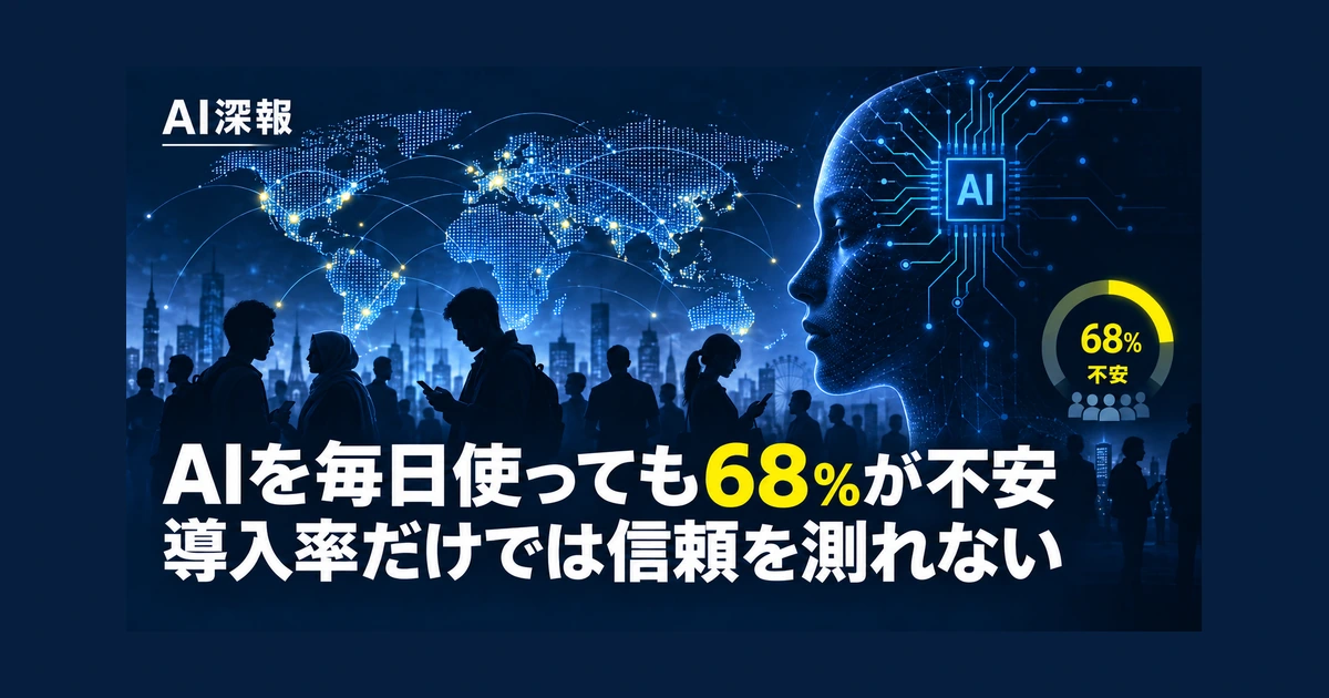 AIを毎日使っても68％が不安　導入率だけでは信頼を測れない